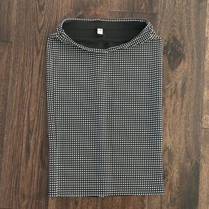 Black and White Checkered pencil  Skirt